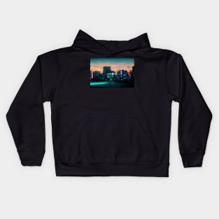 Tokyo City Street View With Neon signs / Tokyo, Japan Kids Hoodie